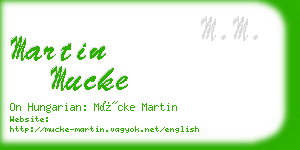 martin mucke business card